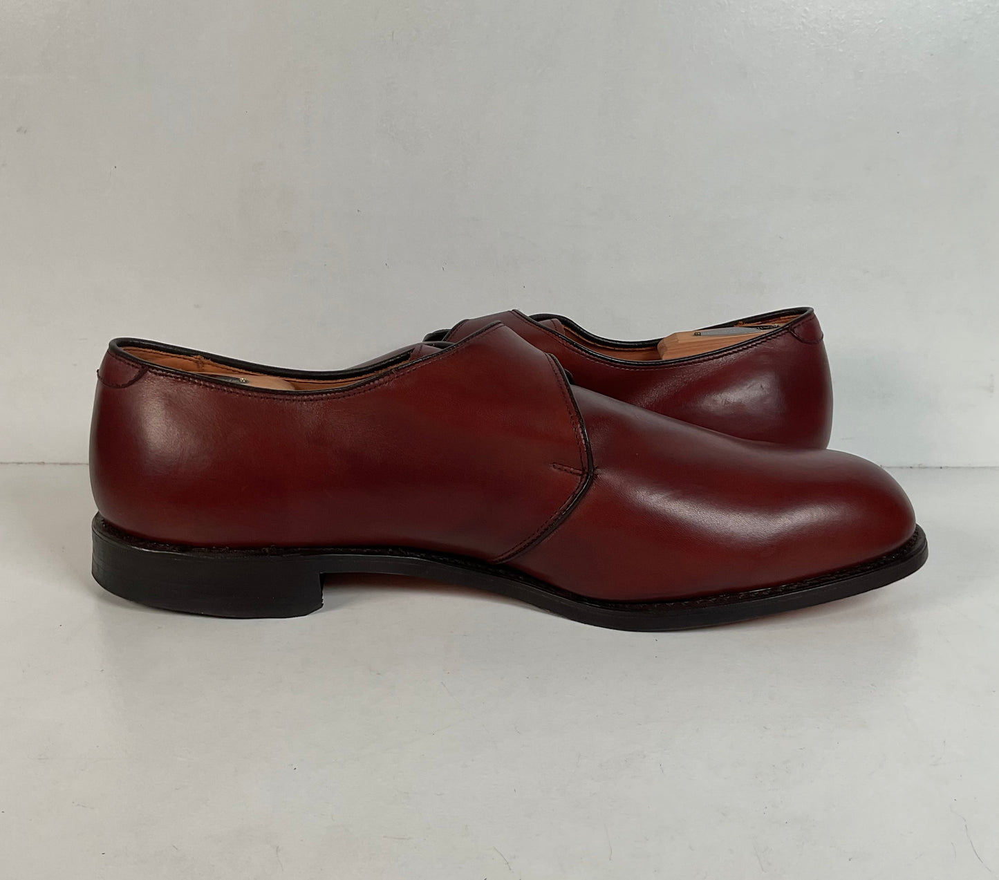 Allen Edmonds Garner Monk Strap Loafers 15 D USA Made Burnished Calf Skin