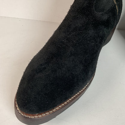 Santa Rosa Brand Cowboy Boots | Rough Out Suede | Midnight Black | Men’s 11.5
