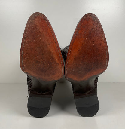 Vintage Anaconda Snakeskin Cowboy Boots | Exotic | Mex 29 | US 11