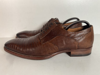 Mezlan Teju Lizard Derby Shoes Brown | Brown | Men’s 9 M