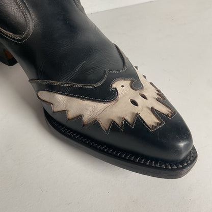 Vintage Thunderbird Cowboy Boots | Tooled Inlays | Mule Ear | 1960s | Men’s 9