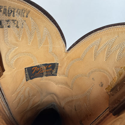 Vintage Tony Lama Lizard Wingtip Cowboy Boots | Gold Label | Men’s 9.5 D