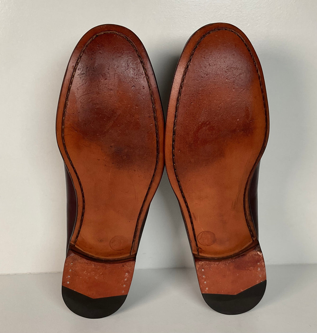 Vintage Wright Loafers | Hand Sewn Moccasins | Burgundy | Men’s 12 C