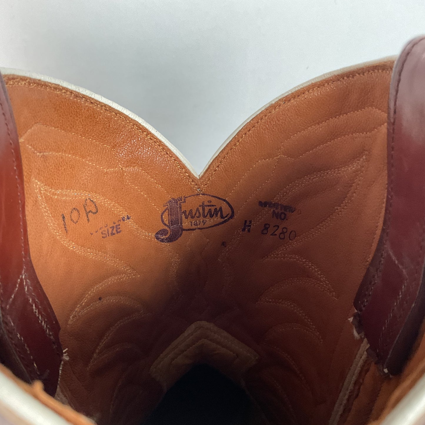 1960s Justin Pee Wee Cowboy Boots 10 D Shorty