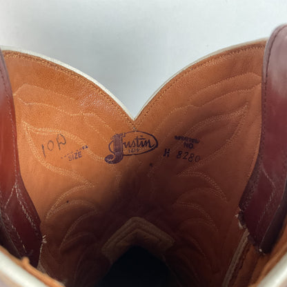 1960s Justin Pee Wee Cowboy Boots 10 D Shorty