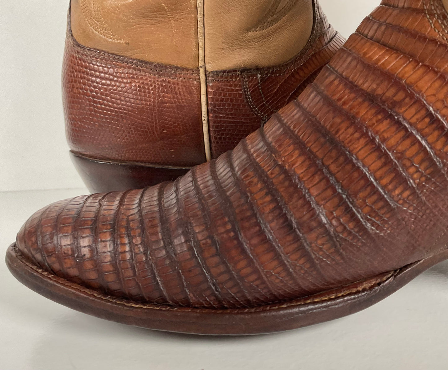 Vintage Lucchese San Antonio Cowboy Boots | Teju Lizard | Narrow | Men’s 9.5 B