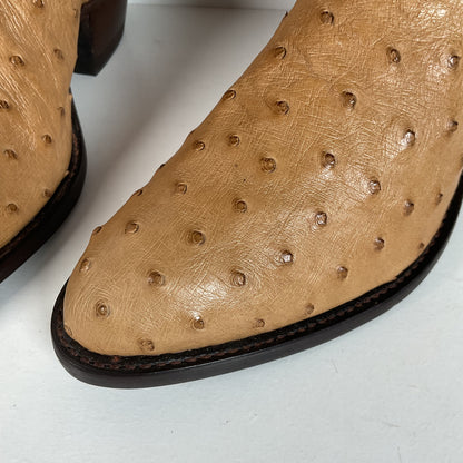 Tony Lama Full Quill Ostrich Cowboy Boots | USA Made | Men’s 6 EE | Women’s 7