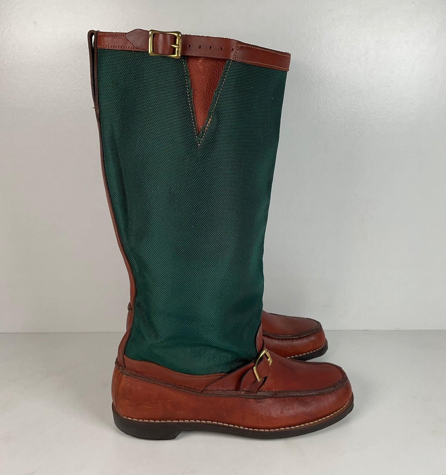Vintage Gokey Botte Sauvage Snake Boots | Green Canvas | Men’s 13.5 D