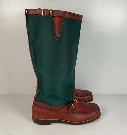 Vintage Gokey Botte Sauvage Snake Boots | Green Canvas | Men’s 13.5 D