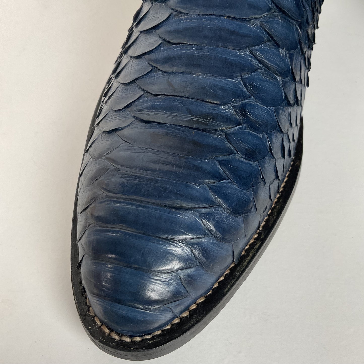 Vintage Nocona Python Snakeskin Cowboy Boots | USA Made | Royal Blue | 9.5 D