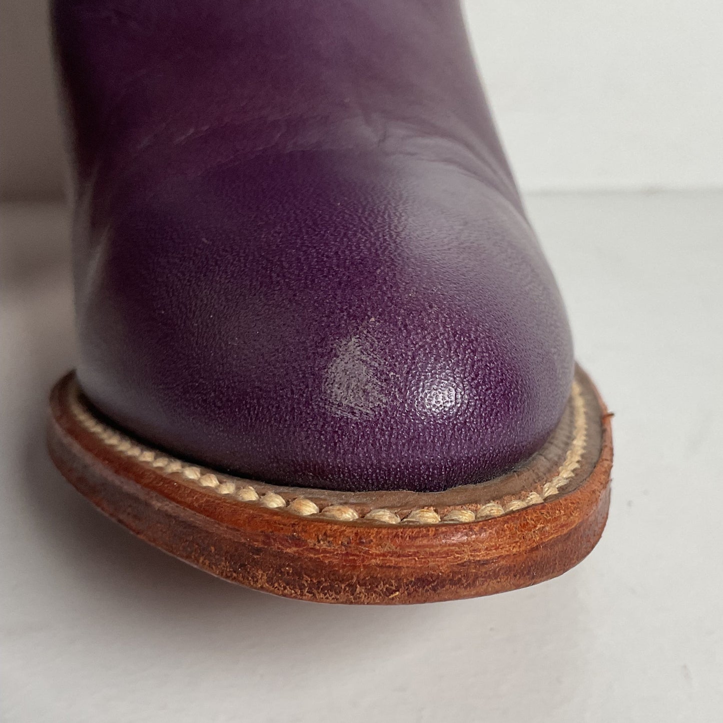 Vintage Frye Cowgirl Boots | Bear Claw | Purple | USA Made | Women’s 6.5 B