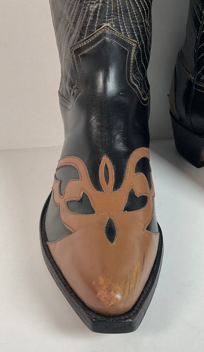 Vintage Frye Authentic Cowboy Boots | Starburst | Wingtip | 1950s | Men’s 9.5 D