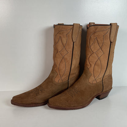 Vintage Sears Suede Cowboy Boots | Rough Out | 1960s-1970s | USA Made | 10 D