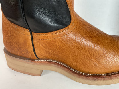 Vintage J. Chisholm Crepe Roper Boots Men’s 8.5 D USA Made
