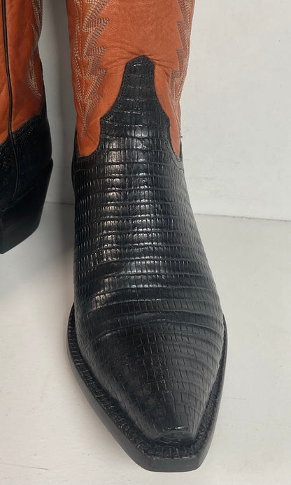 J. B. Hill Custom Cowgirl Boots | Teju Lizard | Style 12 | Women’s 6