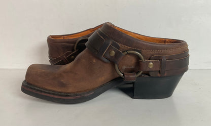 Frye Women’s Western Mule Clogs 7 M USA Made Gaucho Harness