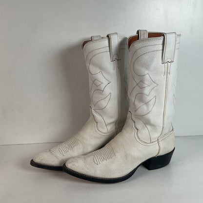 Vintage Justin White Label Cowboy Boots | USA Made | Men’s 9.5 D