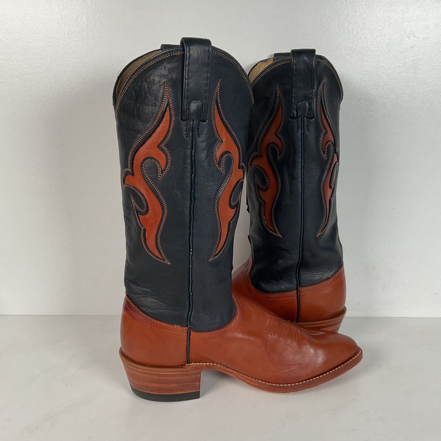 Vintage Dan Post Cowgirl Boots | USA Made | Tooled Inlays | Women’s 7 M