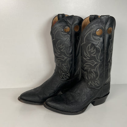 Justin Faux Elephant Print On Cowhide Buckaroo Cowboy Boots 10 D Punchy
