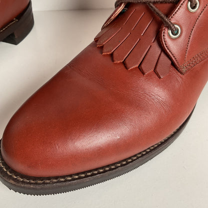 Vintage Justin Kiltie Packer Boots | Brick Caprice | USA Made | Men’s 12 B