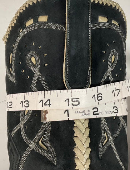 Liberty Handmade Cowgirl Boots | Nubuck Suede | Braided | Women’s 8 B
