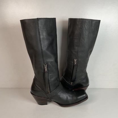 John Fluevog Tall Harness Biker Boots Men’s 9 | Women’s 11 Believe