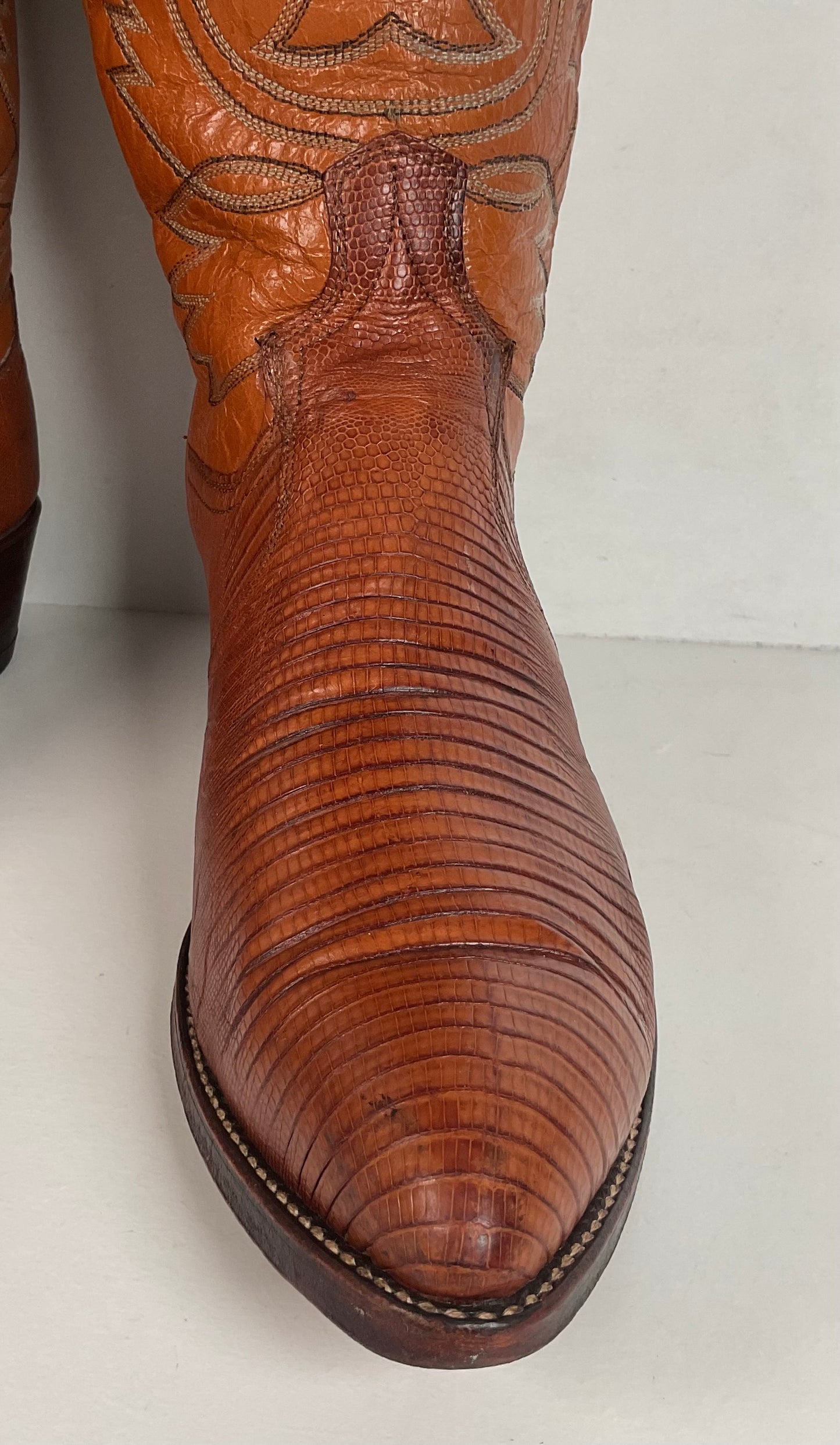 Vintage Dan Post Teju Lizard Cowboy Boots | USA Made | Men’s 10.5