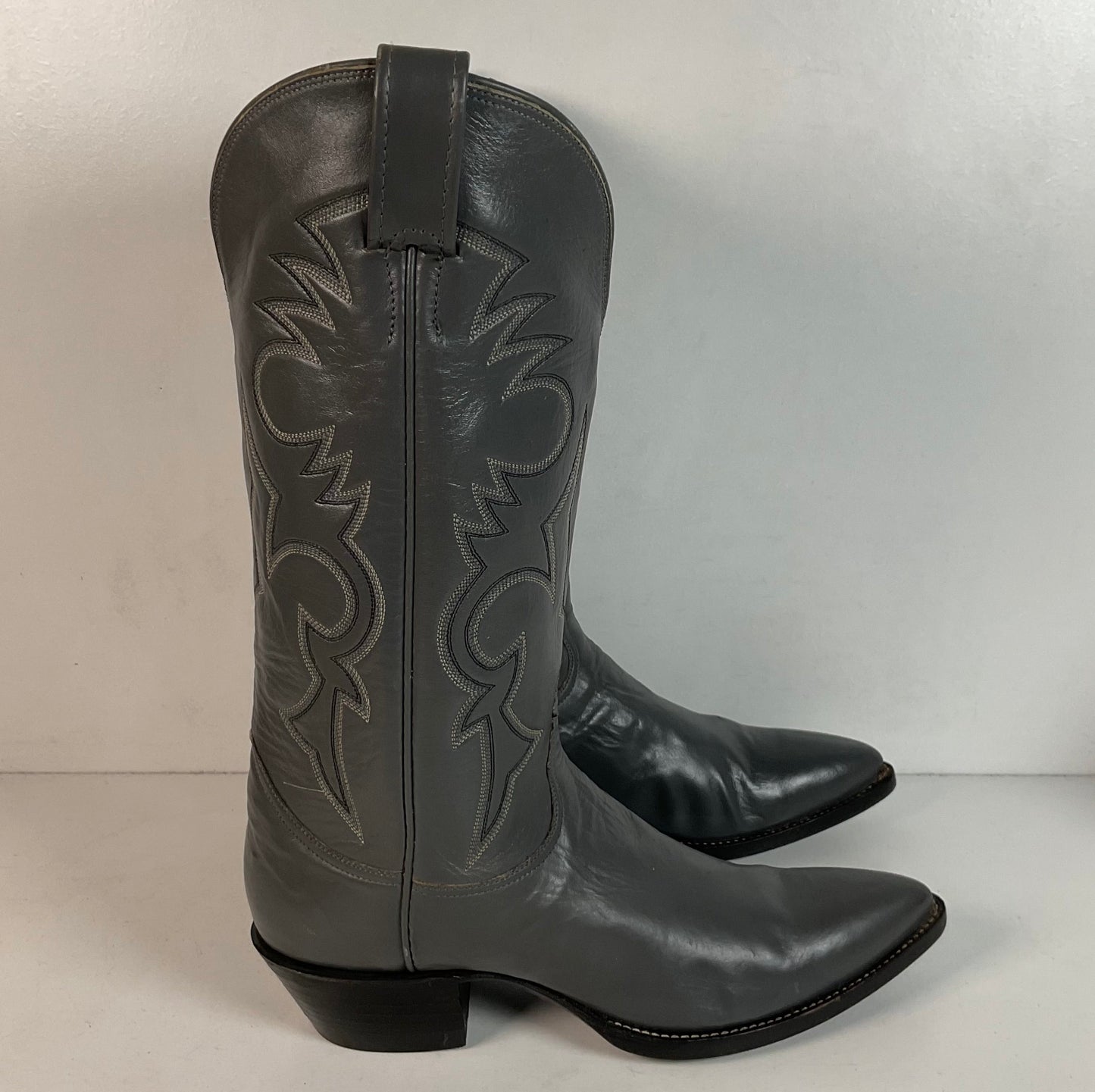 Remington Custom Cowboy Boots | USA Made | Grey | Men’s 8.5 B | Women’s 9.5
