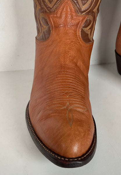 Vintage Tony Lama Cowboy Boots | Gold Label | Bull Shoulder | Men’s 9.5 E