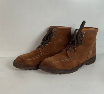 Frye Will Suede Lug Boots 11 M USA Made Rough Out