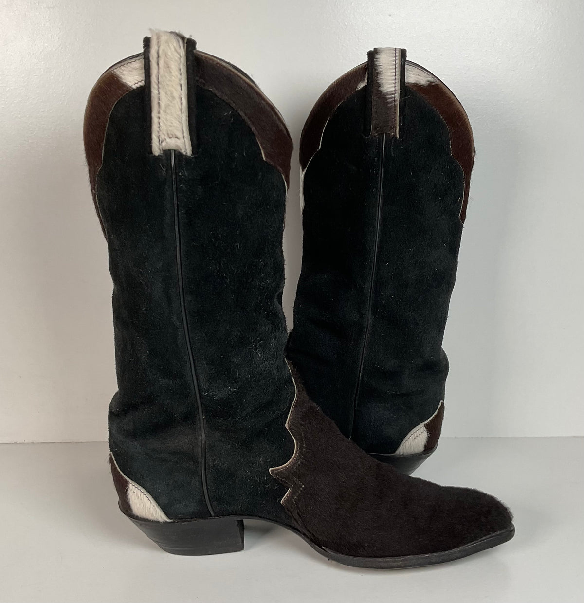 Vintage Larry Mahan Cowboy Boots | Pony Hair on Cowhide | Triad | Men’s 9.5 B