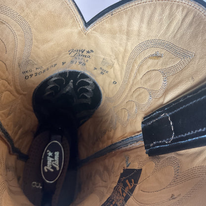 Vintage Tony Lama Anaconda Cowboy Boots | Snakeskin | Gold Label | Exotic | 9 D