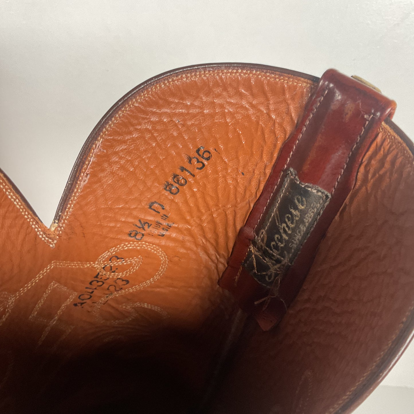 Vintage Lucchese Goat Skin Cowboy Boots | Lizard Inlay | Men’s 8.5 D