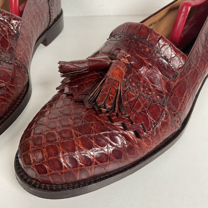 Vintage Foster Rainey Tassel Loafers | Full Crocodile | Exotic | Men’s 12