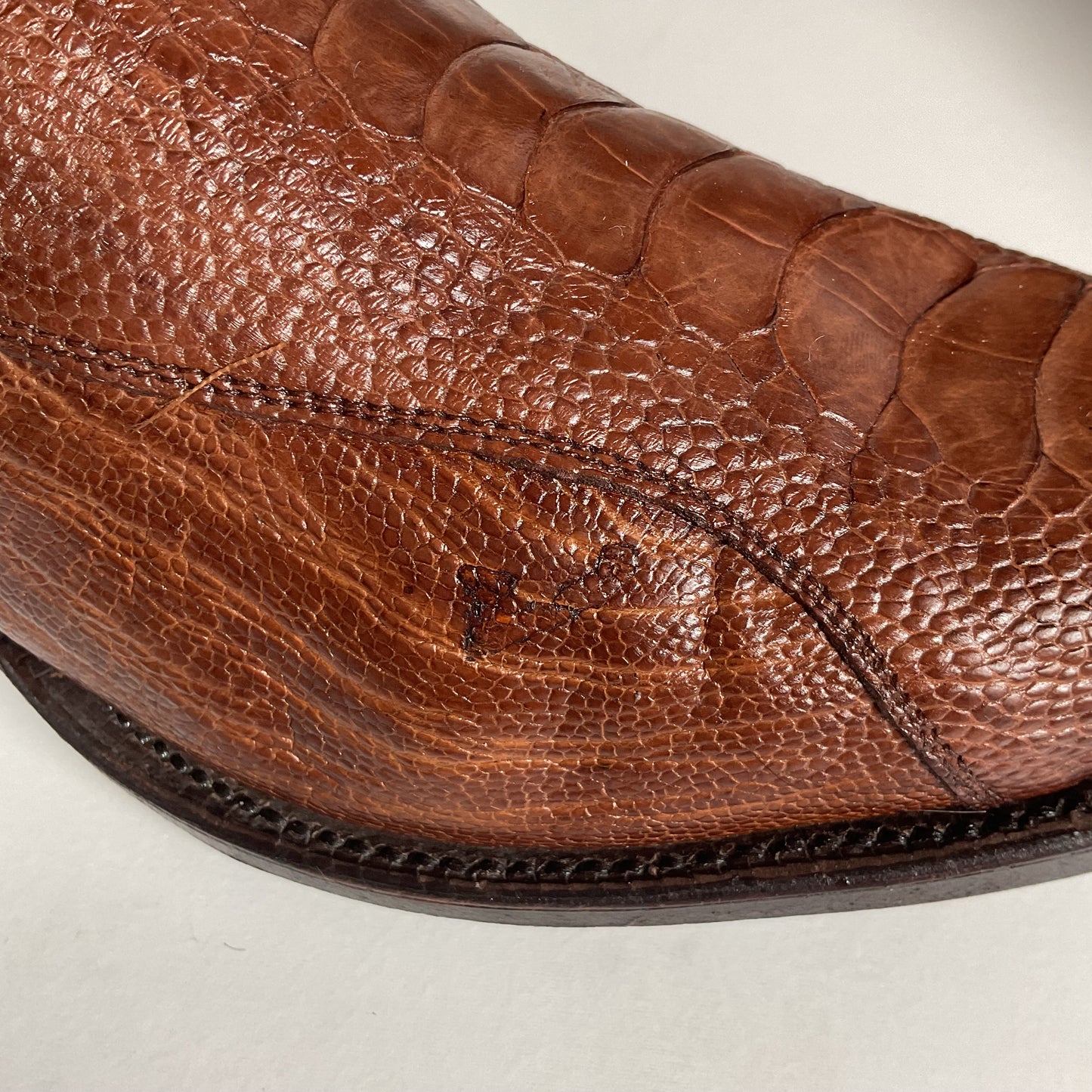 Vintage Panhandle Slim Cowboy Boots | Ostrich Leg & Smooth | Set of (2) | 8 D