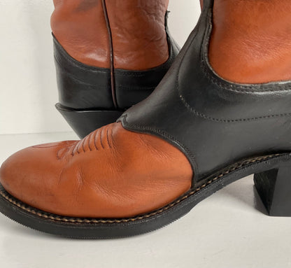 Olathe Tall Top Buckaroo Boots | USA Made | Overlay | Men’s 6 C | Women’s 7