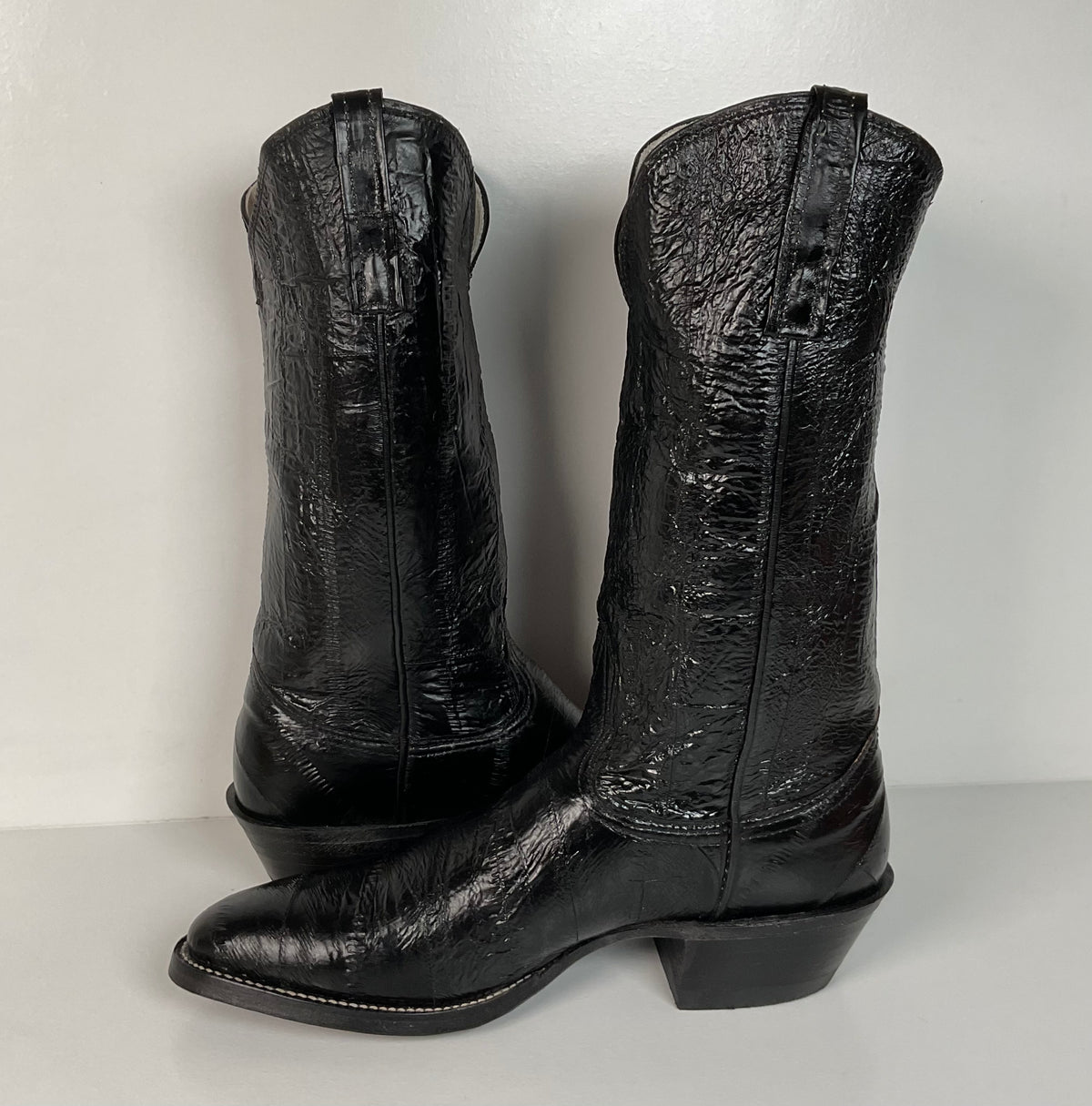 Vintage Nocona Full Eel Skin Cowboy Boots | Exotic | Men’s 6.5 | Women’s 7.5