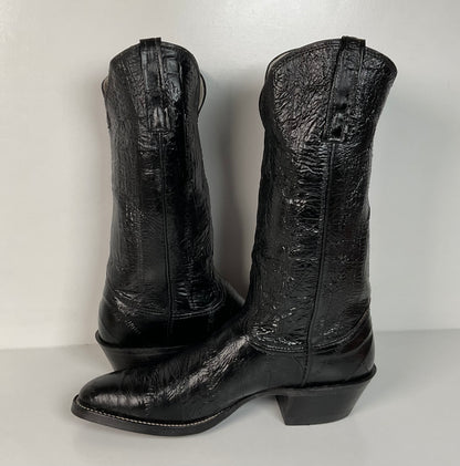 Vintage Nocona Full Eel Skin Cowboy Boots | Exotic | Men’s 6.5 | Women’s 7.5