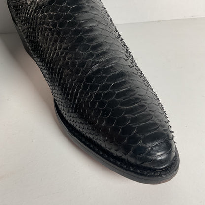 Dan Post Python Snakeskin Cowboy Boots | Midnight Black | Men’s 8 D