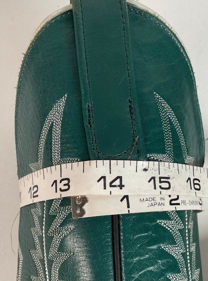 Anderson Bean Hippo Cowgirl Boots | Exotic | Aqua Green Shaft | Women’s 7 B