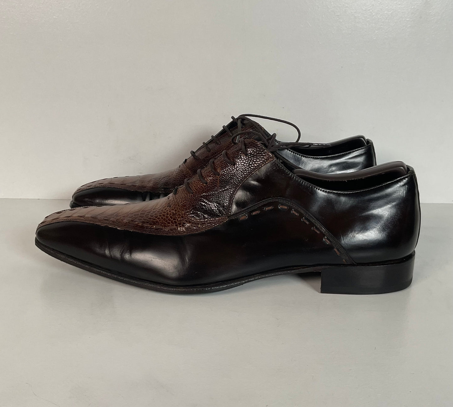 Mezlan Exotic Ostrich Leg Loafer Shoes 9.5 M Recrafted