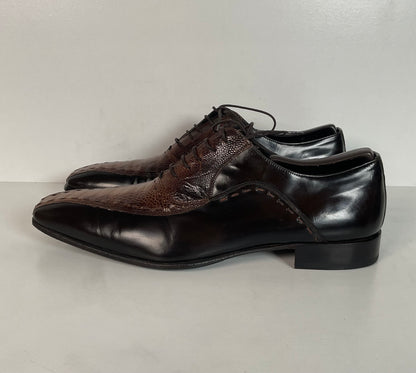 Mezlan Exotic Ostrich Leg Loafer Shoes 9.5 M Recrafted