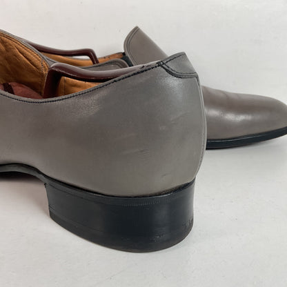 Vintage Johnston Murphy Aristocraft Grey Loafers 13 D Apron Toe USA Made