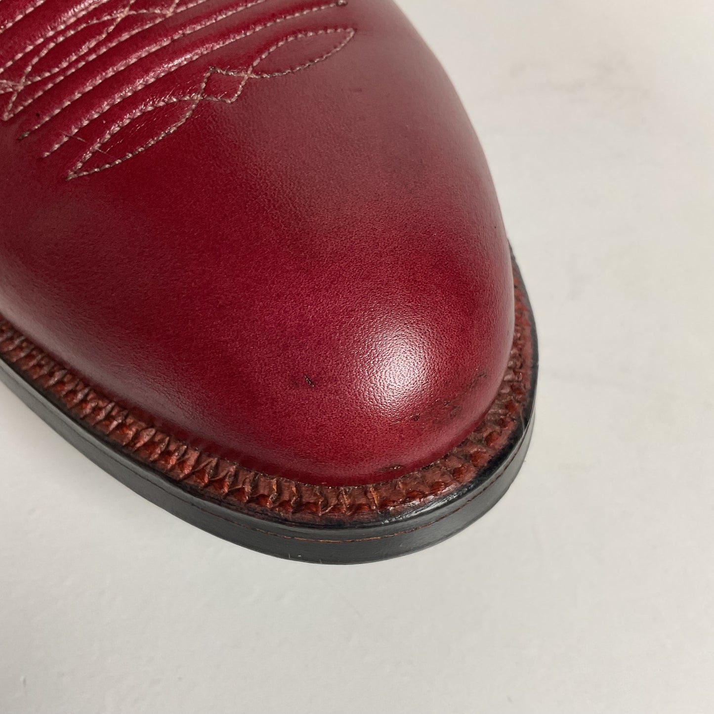 Vintage Lucchese San Antonio Cowboy Boots | Burgundy | Men’s 9 D