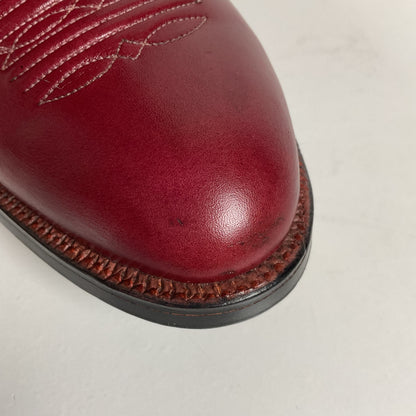 Vintage Lucchese San Antonio Cowboy Boots | Burgundy | Men’s 9 D