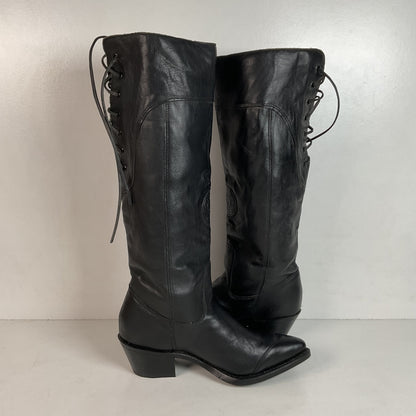 Vintage Harley Davidson Tall Motorcycle Boots 7 M Lace Up USA Made