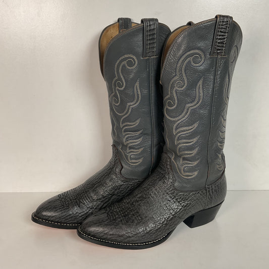 Hondo Exotic Sharkskin Cowboy Boots 8.5 D New Half Soles