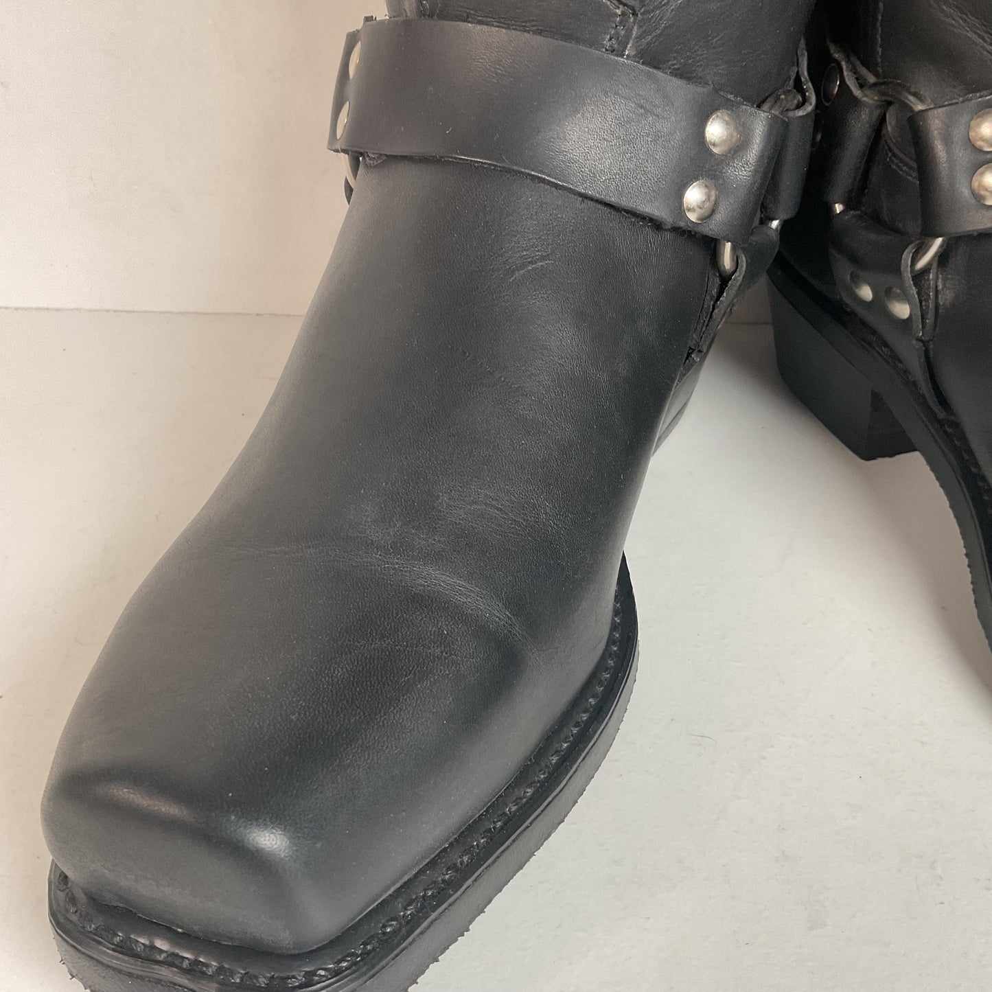 Double Tuff Harness Motorcycle Boots 11 D USA Made Black Oiled