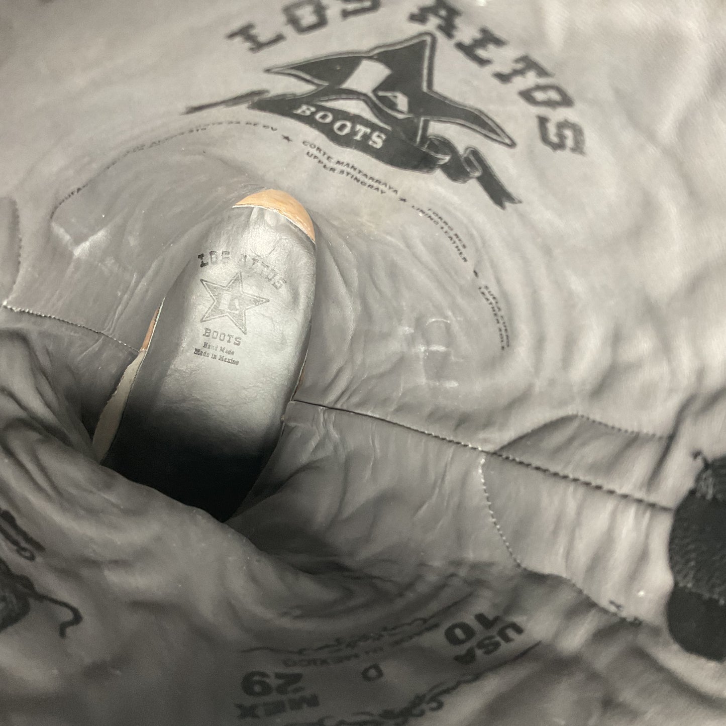 Los Altos Sea Stingray Cowboy Boots 10 D Exotic