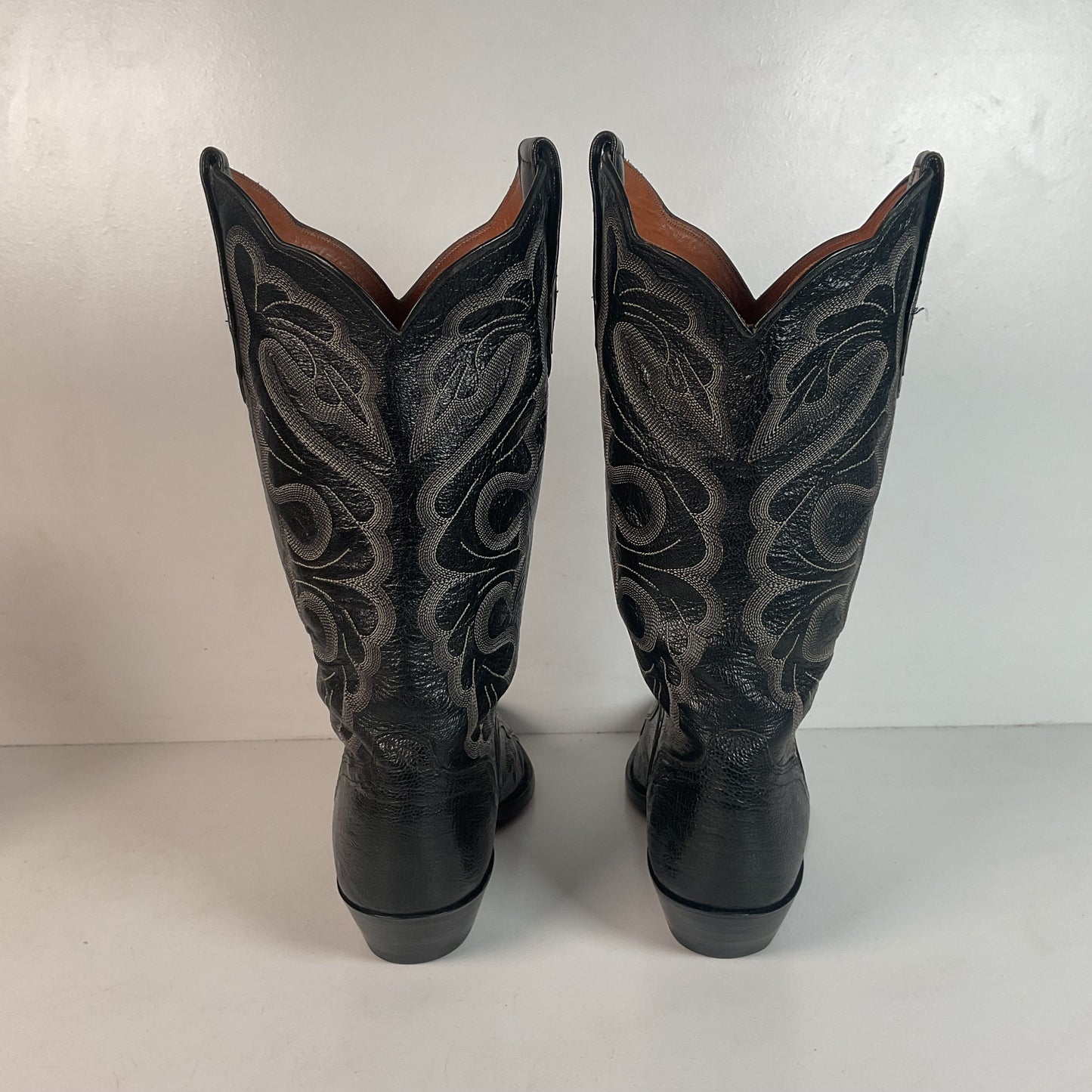 Customized El Dorado Ostrich Leg Cowboy Boots 10 D Exotic